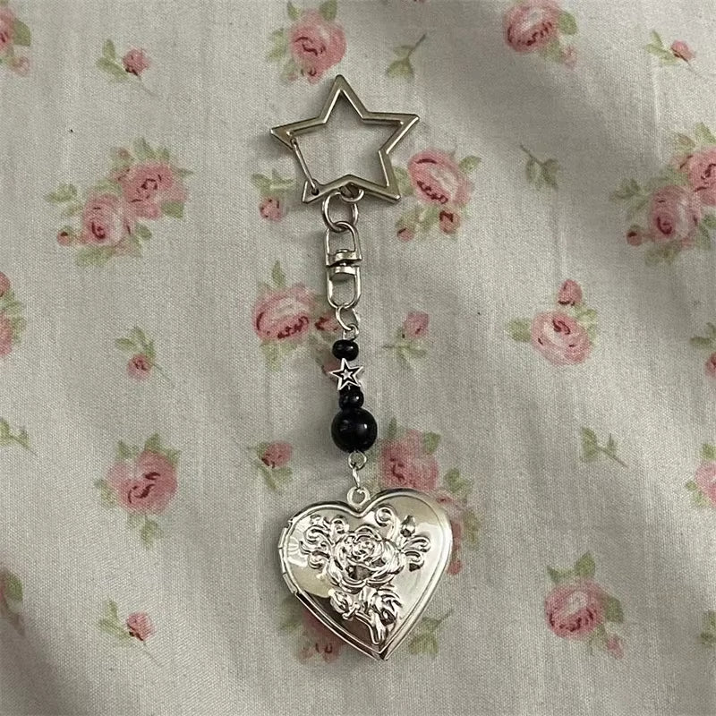 Heart Locket Keychain 