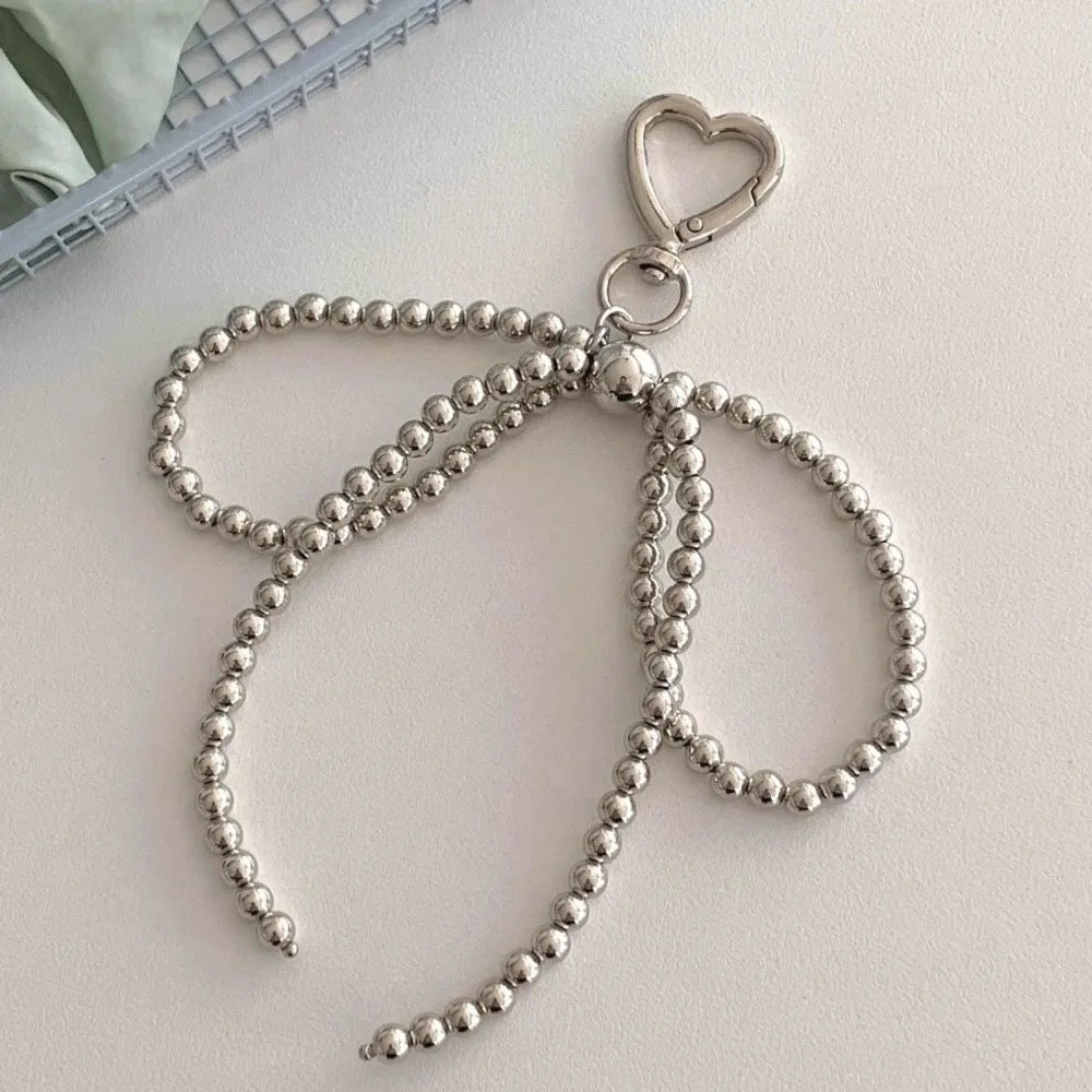 Pearl Bowknot Keychain 