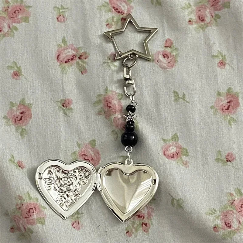 Heart Locket Keychain 