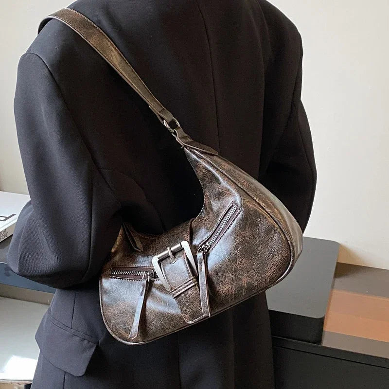 Belt Leather Shoulder Bag 