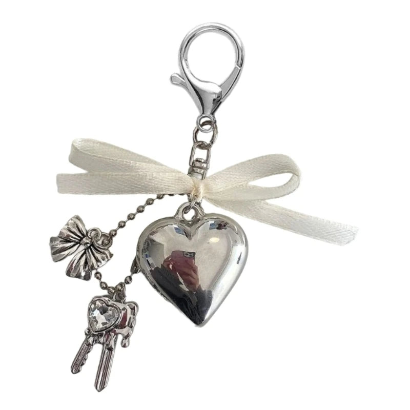 Big Heart Bowknot Keychain