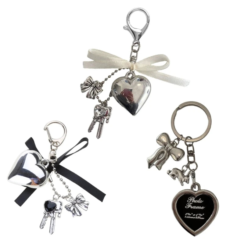 Big Heart Bowknot Keychain