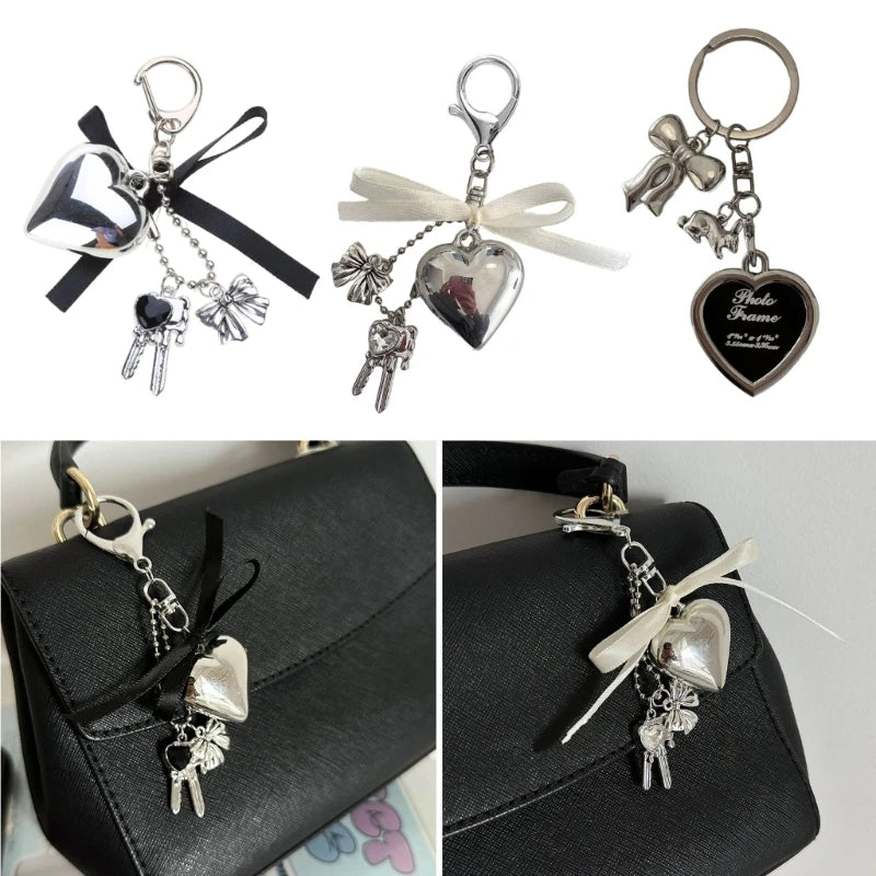 Big Heart Bowknot Keychain